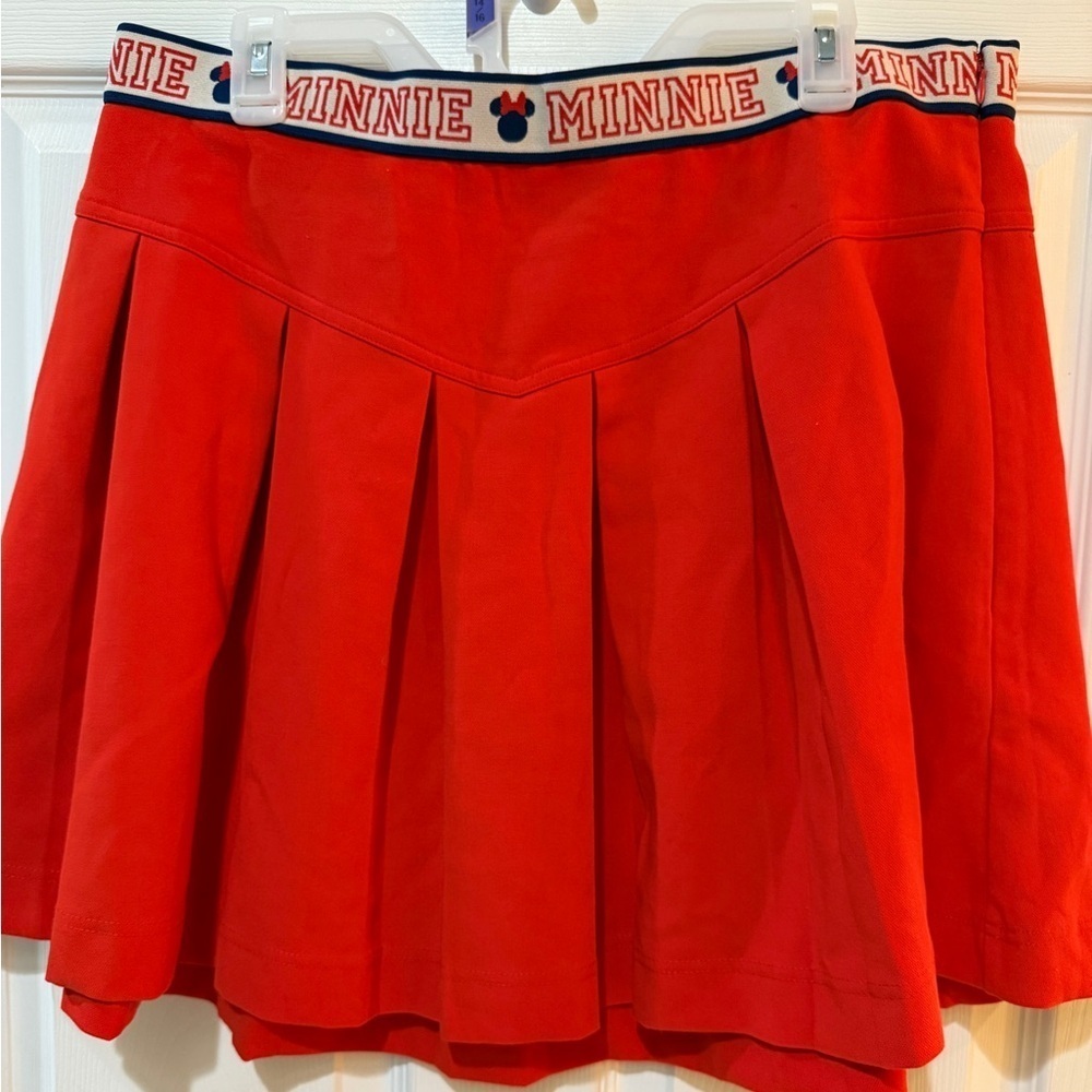 Disney x Macys Collab Minnie Mouse Red Skater Mini Skirt with Pleats